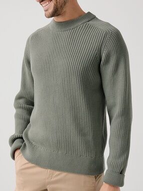 NWOT Pact Men's High Country Knit Crew Neck Sweater Organic Cotton Size XL